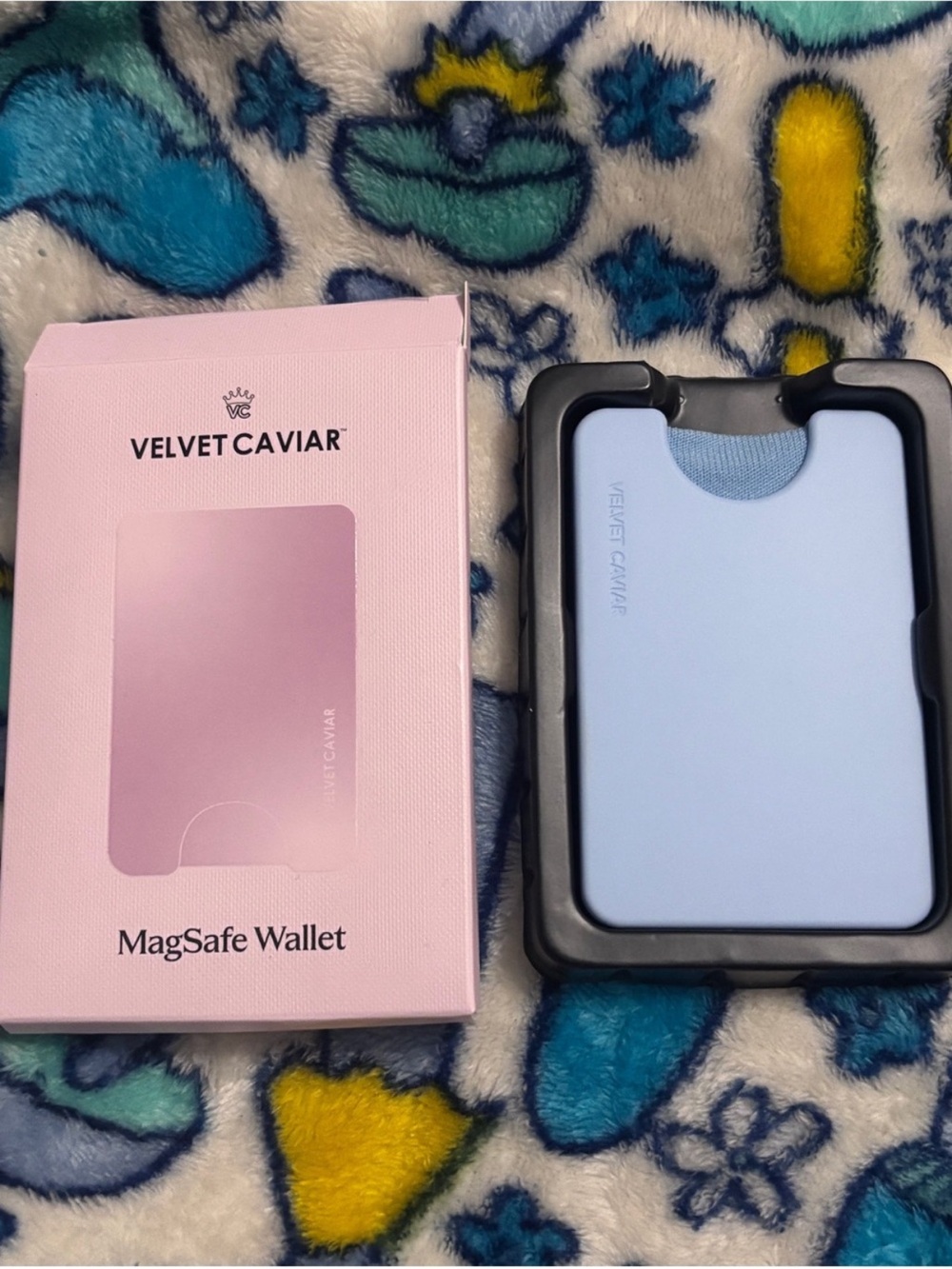 Velvet Caviar MagSafe Wallet — Cotton Candy Blue